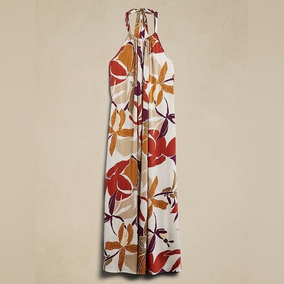 BANANA REPUBLIC | Halter Trapeze Maxi Dress - Picture 4 of 9